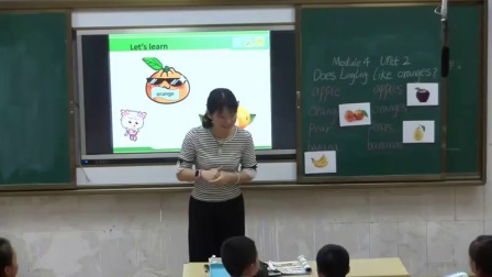 小學英語外研版三下Module4 Unit 2 Does Lingling like oranges-湖北王曉